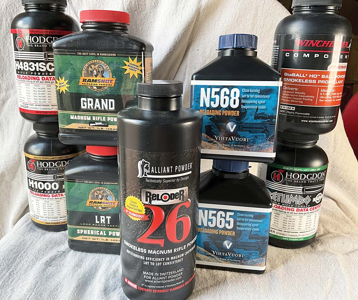 The selection of powders for magnum cartridges can be hard to find. Stock up when you can find it.